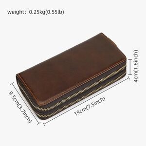Elegant Brown Leather Women's Clutch